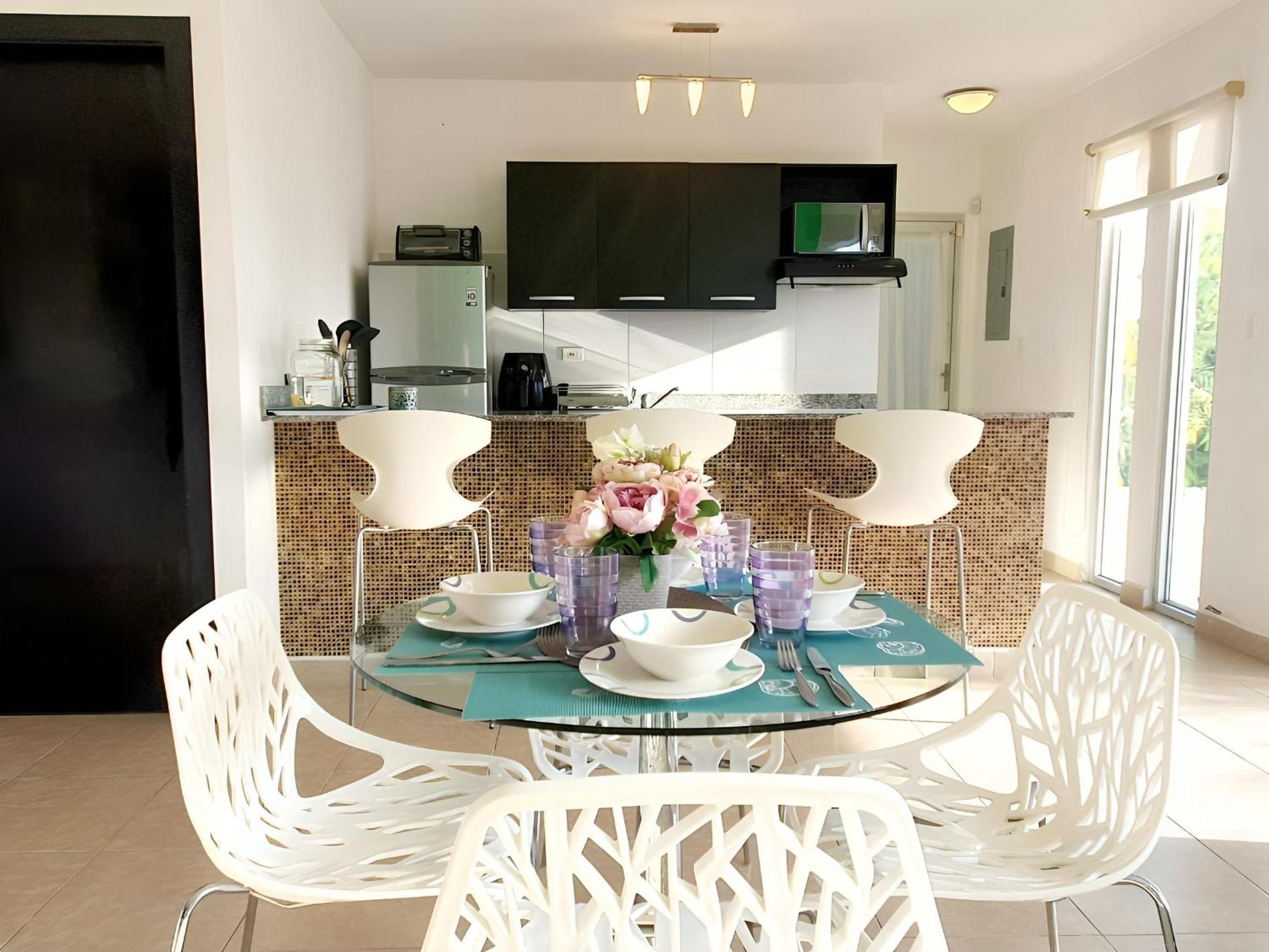 With Cozy Terrace